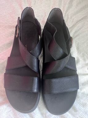 Vionic Harmony RX Recovery Sandal Black Leather - Size 9